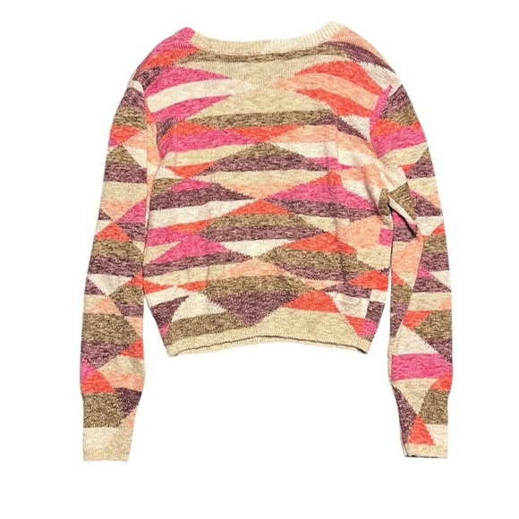 Basin and Range Diamond Pattern Crewneck Linen Sweater Size Medium - Picture 3 of 6